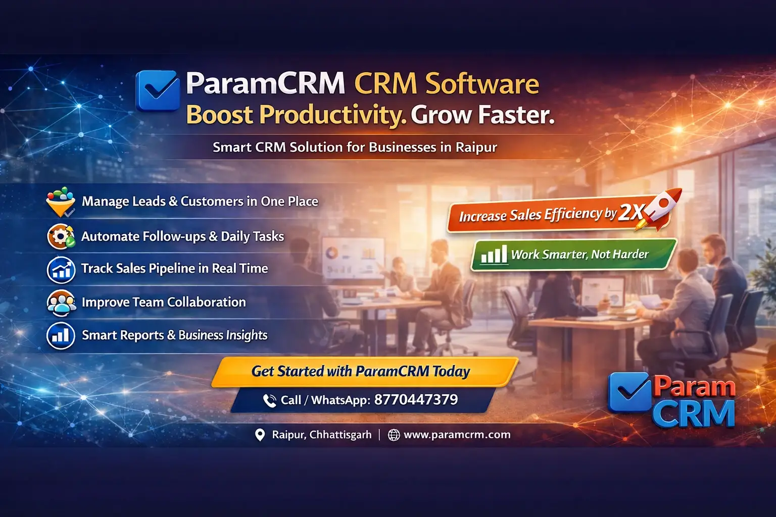ParamCRM CRM Software to Improve Productivity in Raipur