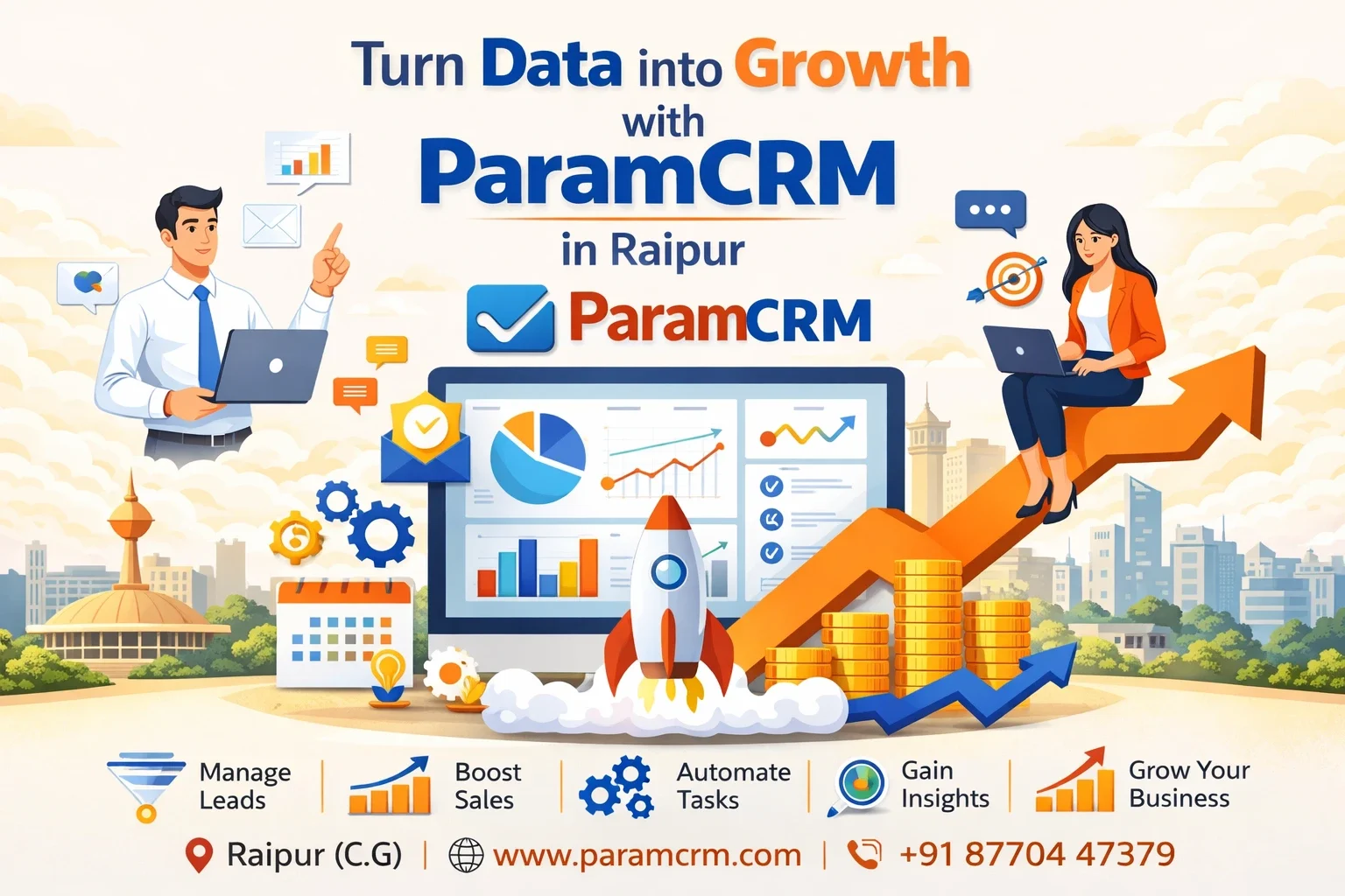 Turn Data into Growth with ParamCRM in Raipur