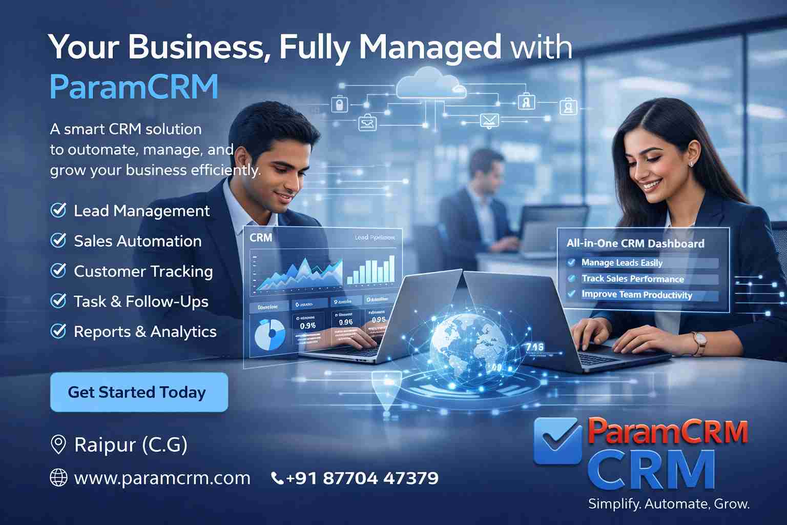 Your Business Fully Managed with ParamCRM in Raipur