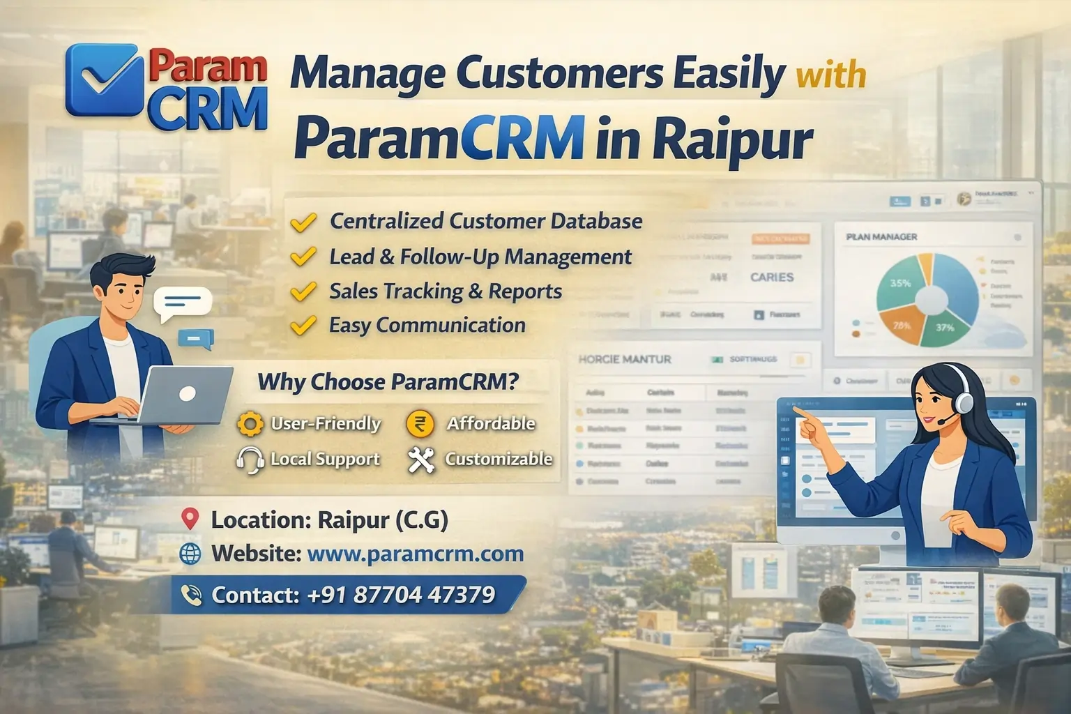 Manage Customers Easily with ParamCRM in Raipur