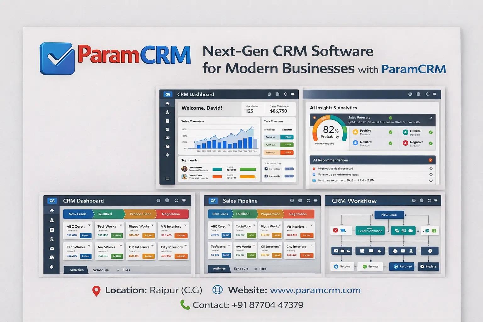 Next Gen CRM Software for Modern Businesses with ParamCRM