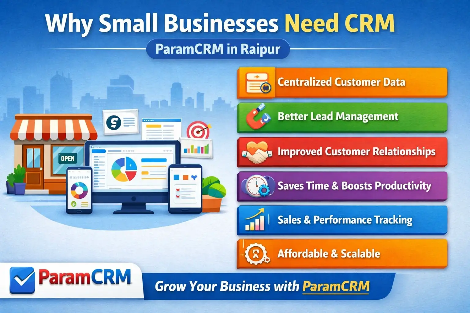 Why Small Businesses Need CRM With ParamCRM in Raipur