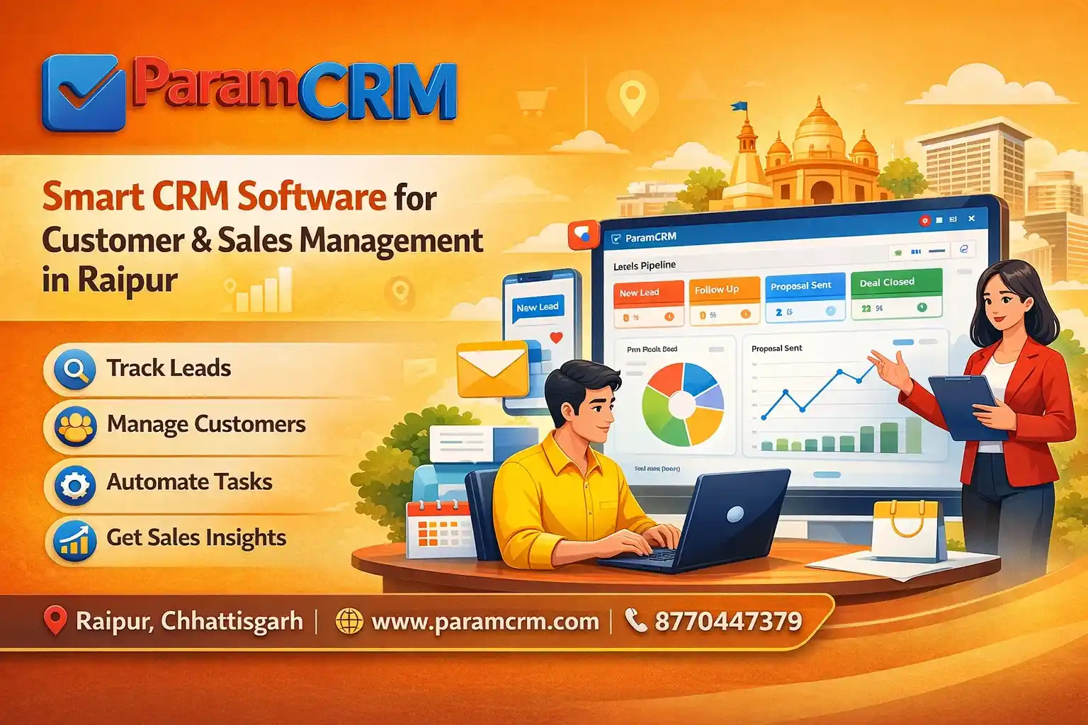 ParamCRM CRM Tool to Track Customers and Sales Management in Raipur