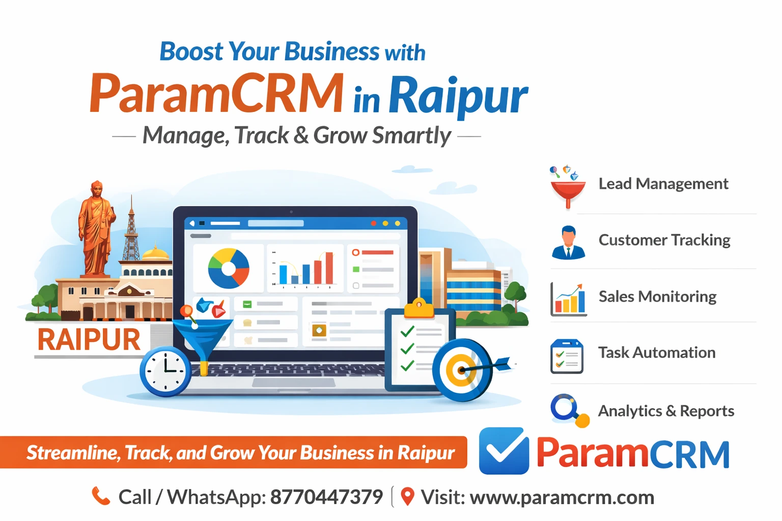Boost Your Business with ParamCRM in Raipur Manage Track and Grow Smartly