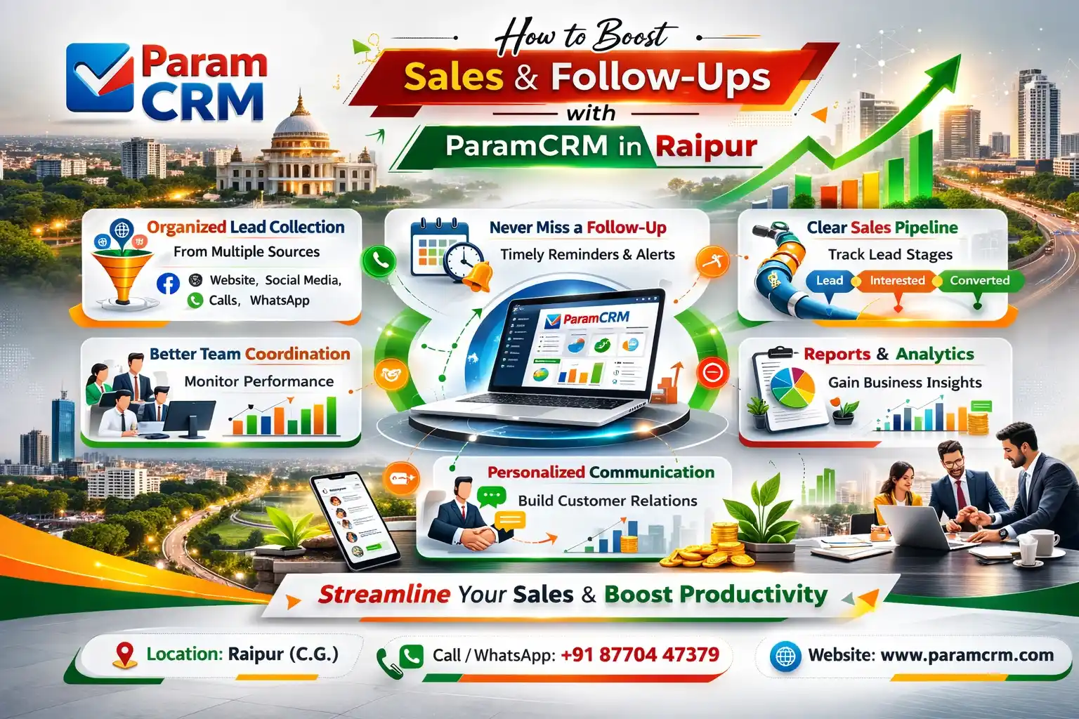 How to Boost Sales and Follow Ups with ParamCRM in Raipur
